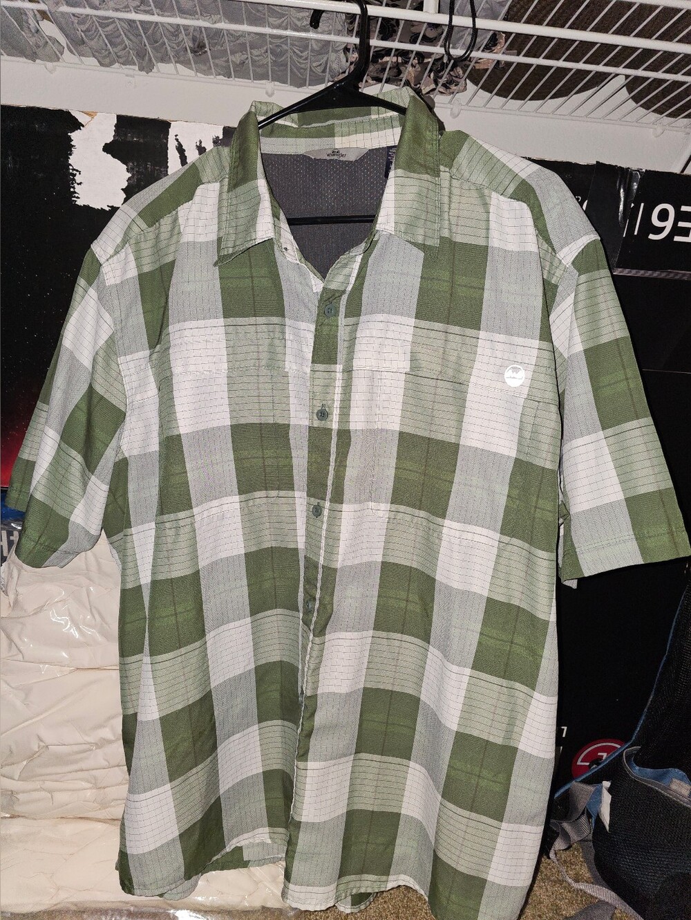 Wrangler Men's Green Plaid Performance Shirt